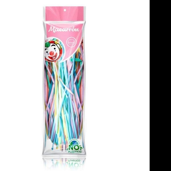 GLOBOS PAYASO ZEPELIN MACARRON 270 BOLSA C50 COL.SURT.